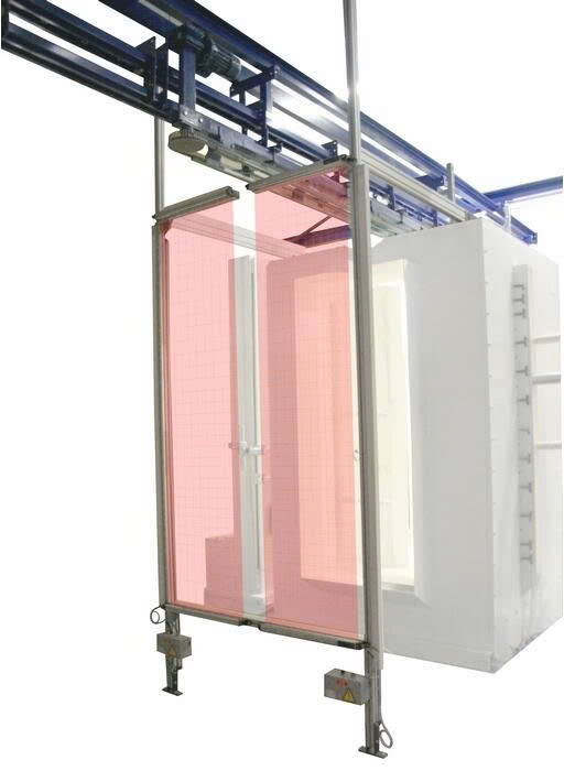 Cảm biến phát hiện và đo lường vùng của Datasensing trong hệ thống sơn tĩnh điện tự động